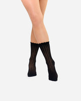 The Saint | Strickmuster-Socken Schwarz