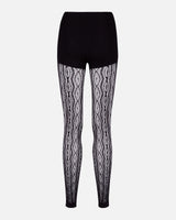 Hedoine black lace leggings high waisted saucy leggings