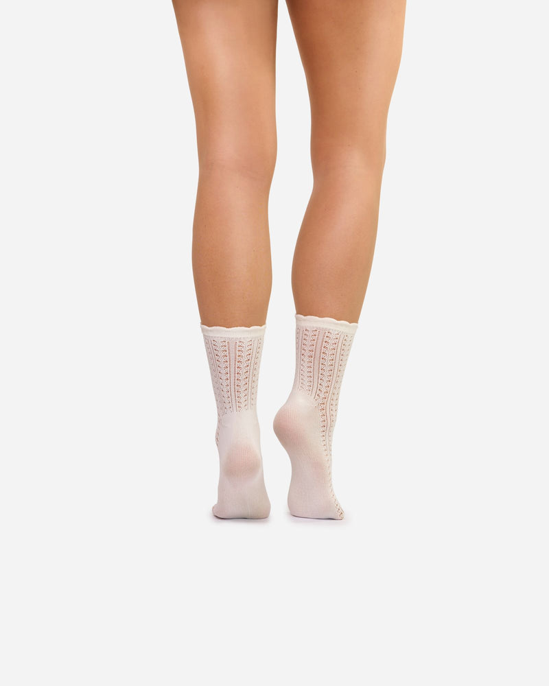 The Saint | Strickmuster-Socken Off-White