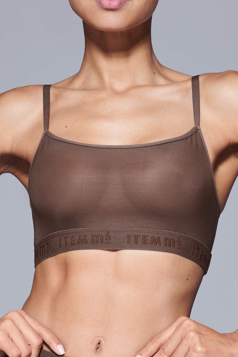 Supportive Power Mesh Bralette Nude Smoky