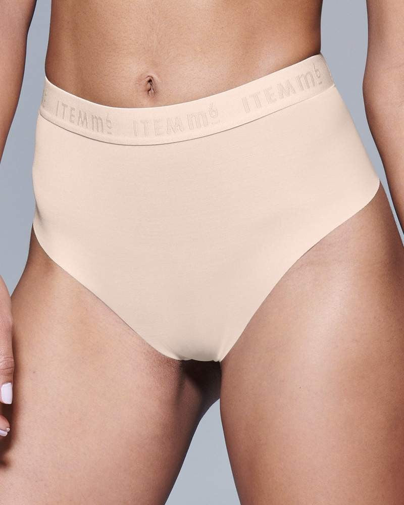 Supportive All Mesh Brazilian Briefs Nude Vivid