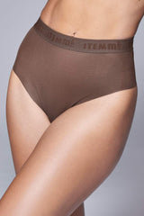 Supportive All Mesh Brazilian Briefs Nude Smoky