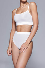 Supportive All Mesh Brazilian Briefs White