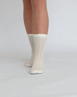 The Saint | Strickmuster-Socken Off-White