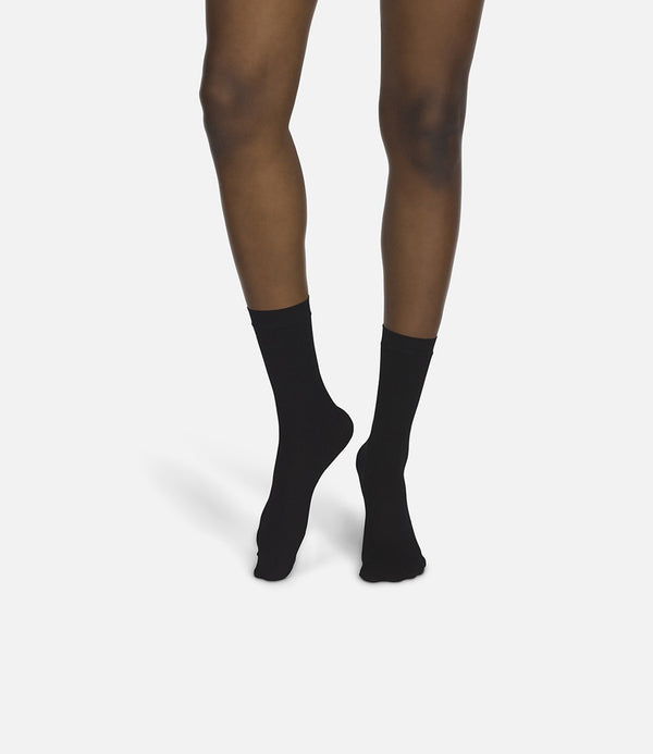 The Rib | Black Socks