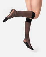 Biodegradable knee-high socks stockings for women sexy ladder-resistant opaque sheer socks for women